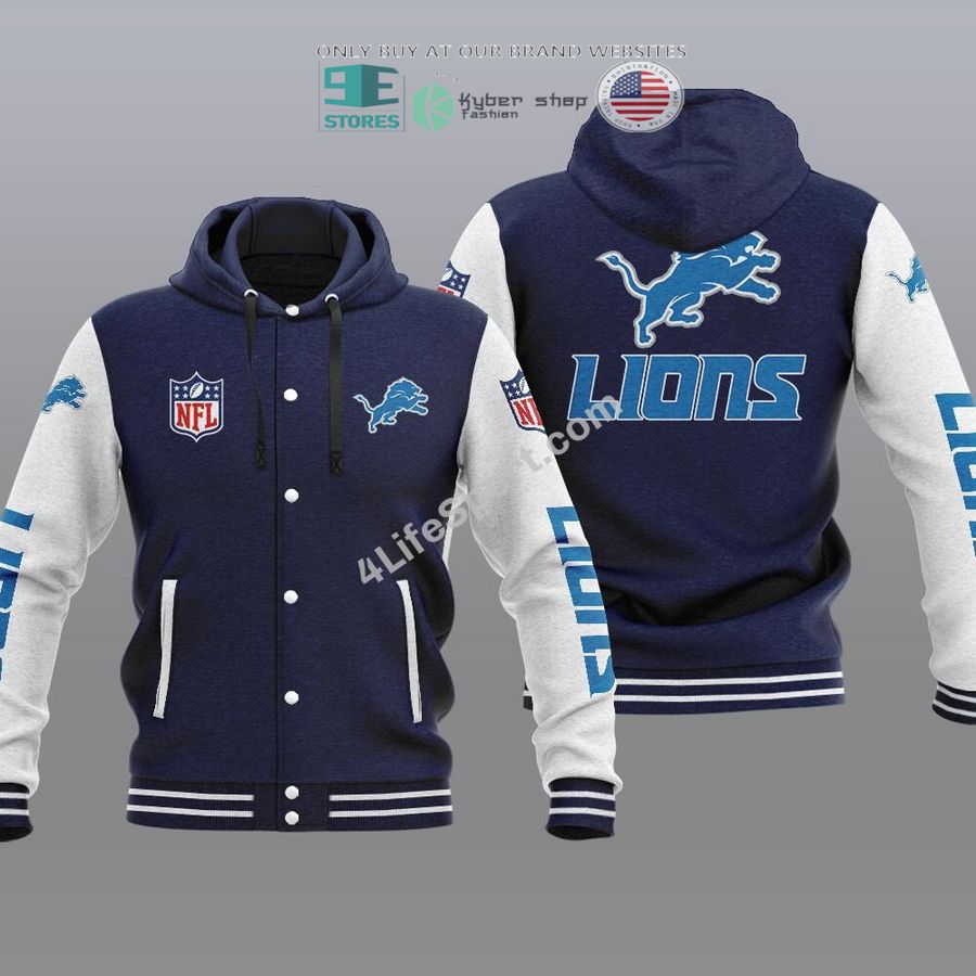 detroit lions baseball hoodie jacket 1 2818
