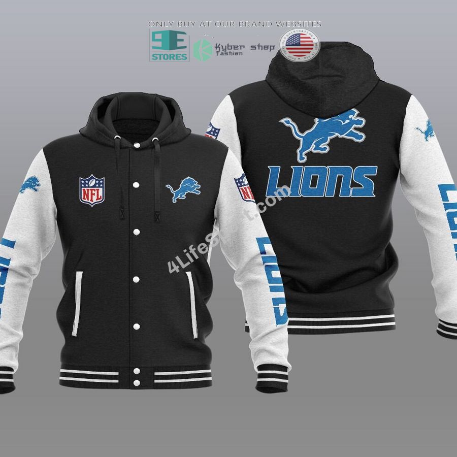 detroit lions baseball hoodie jacket 2 57577