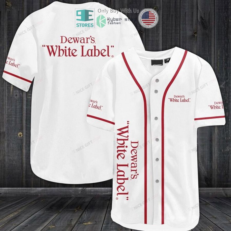 dewars white label white baseball jersey 1 32910