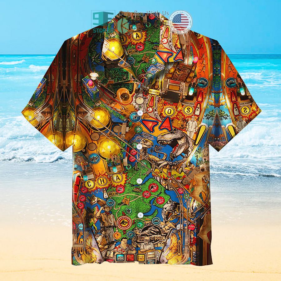 dinosaur park pinball hawaiian shirt 1 93234