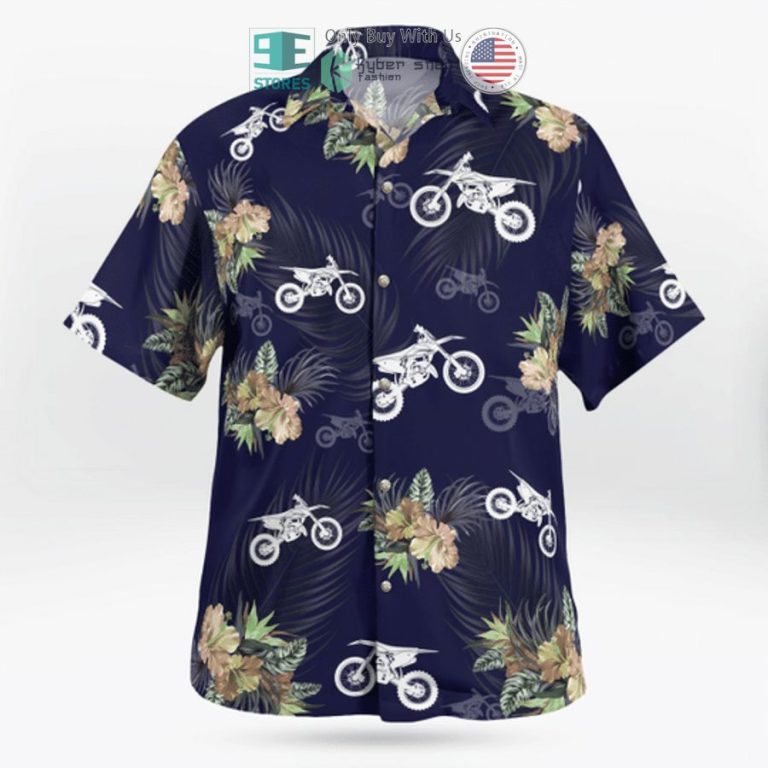 dirt bike hibiscus blue hawaiian shirt shorts 3 59837