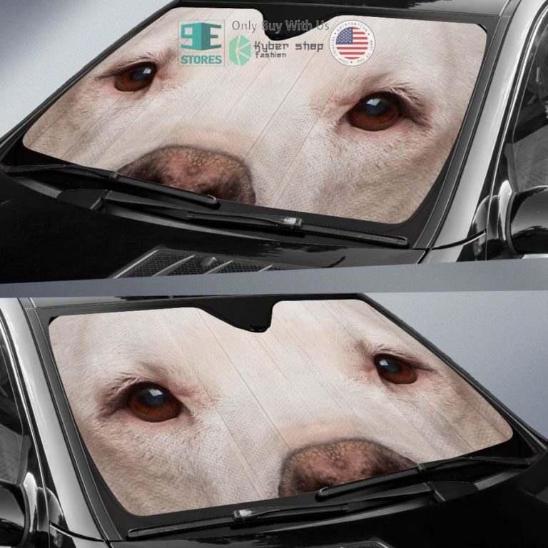 dogo argentino dog eyes car sun shade 2 92266