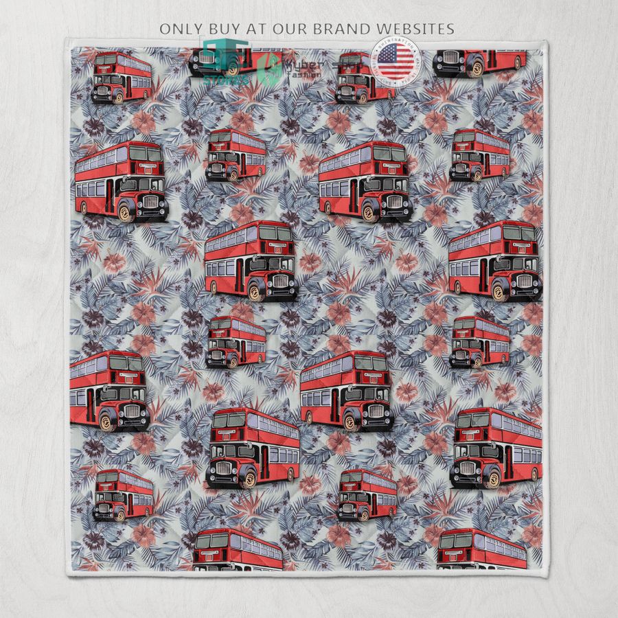 double decker bus driver quilt blanket 2 71702