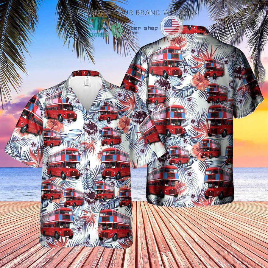 double decker bus routemasters hawaiian shirt shorts 1 68564