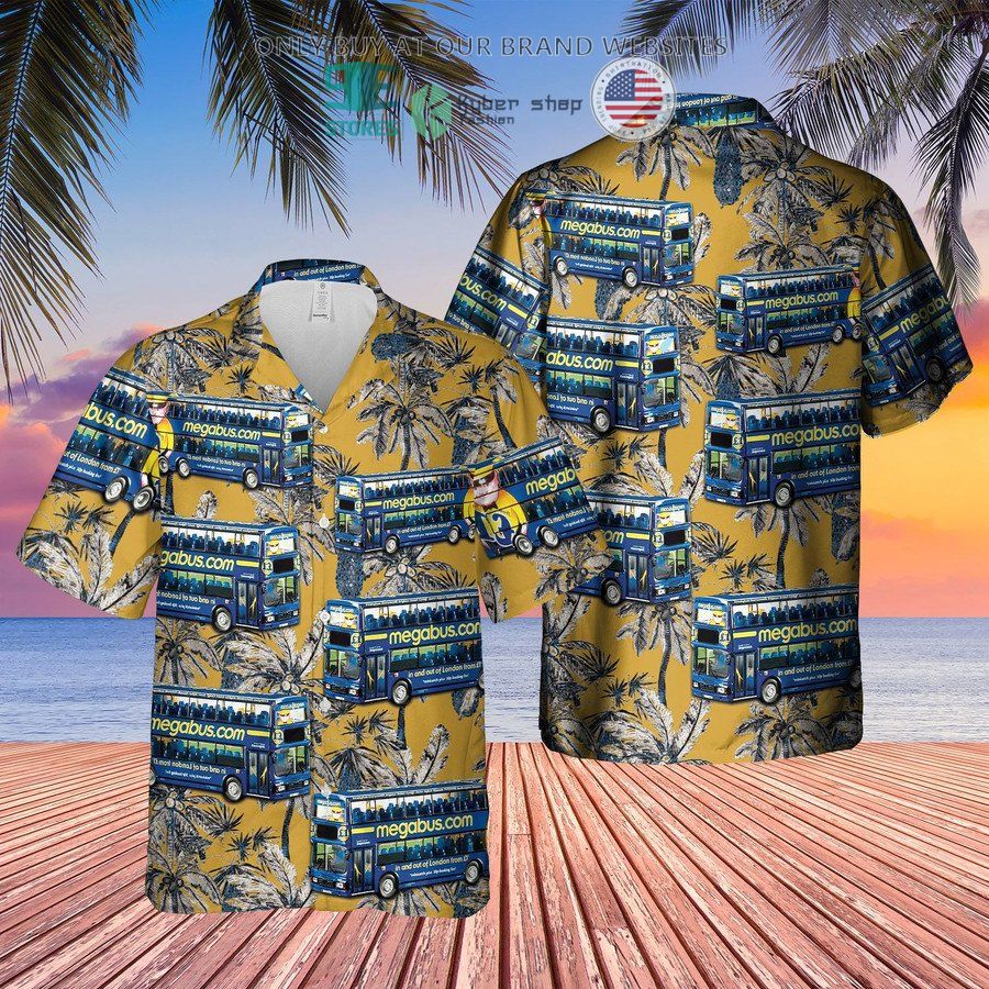 double decker megabus hawaiian shirt shorts 1 55016