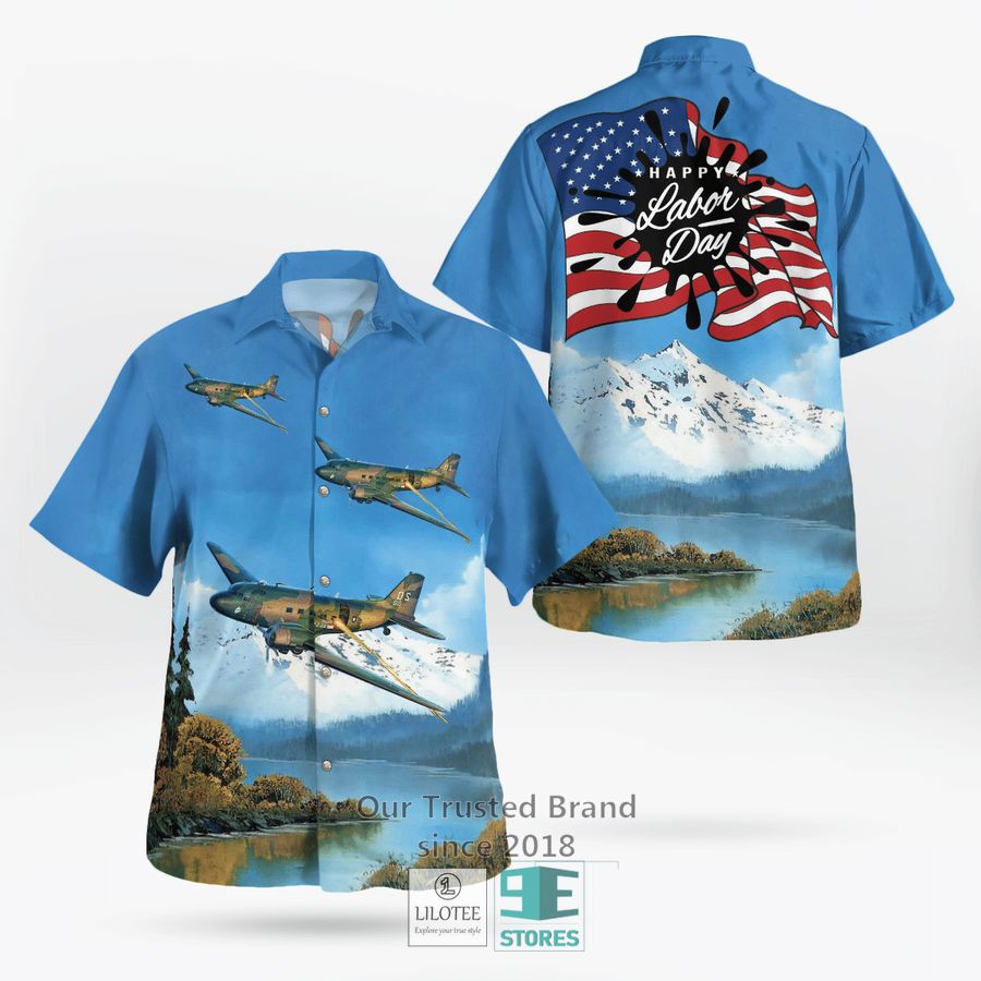 douglas ac 47 spooky kc air show happy labor daynew centurykansas hawaiian shirt 1 59047