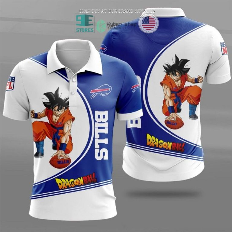 dragon ball son goku buffalo bills white blue 3d shirt hoodie 1 5344