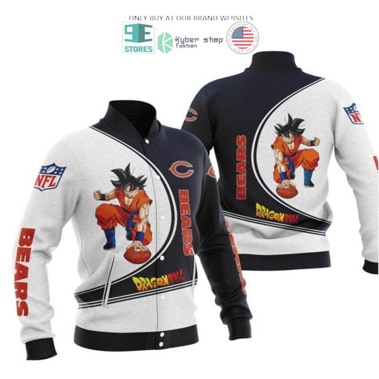 dragon ball son goku chicago bears white blue 3d shirt hoodie 3 58509