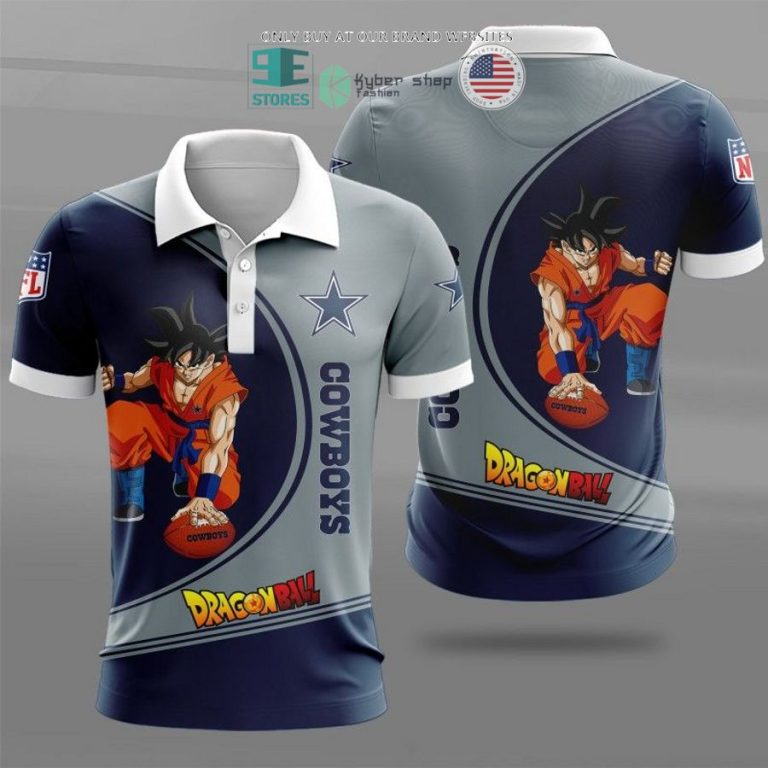 dragon ball son goku dallas cowboys grey blue 3d shirt hoodie 1 21158