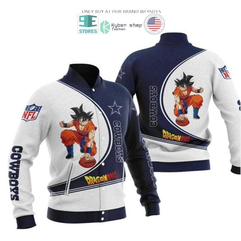 dragon ball son goku dallas cowboys white blue 3d shirt hoodie 3 40642