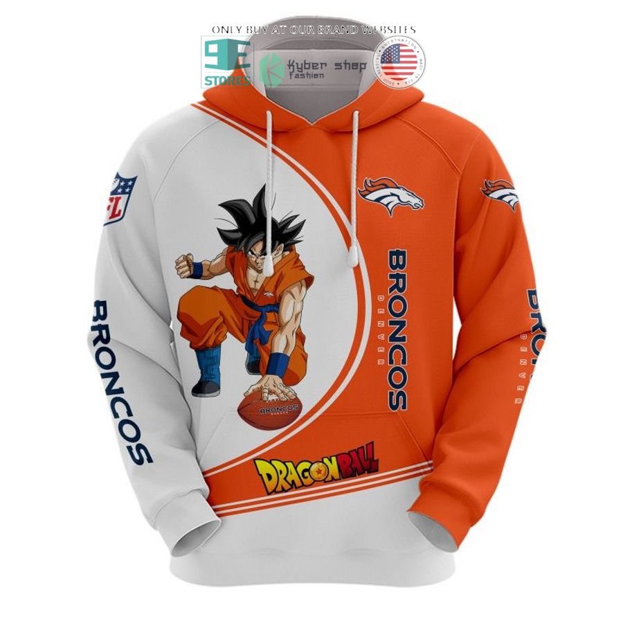 dragon ball son goku denver broncos white orange 3d shirt hoodie 2 10959