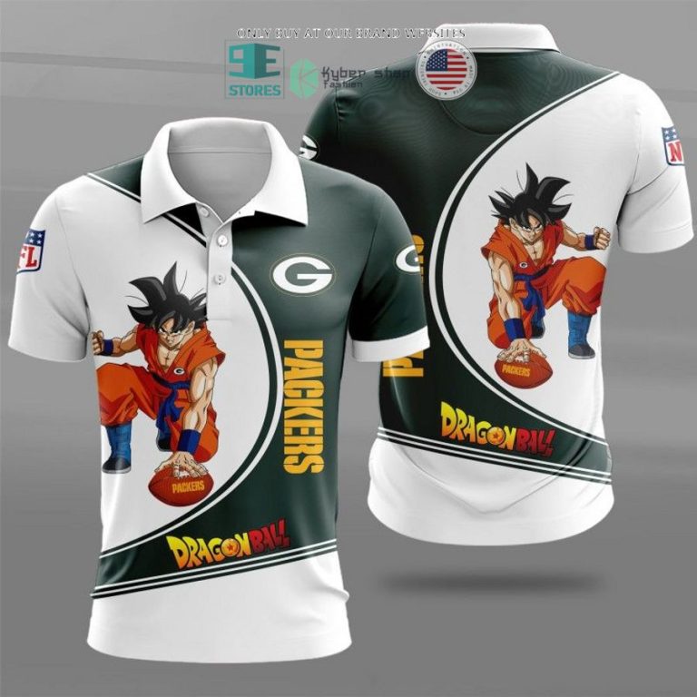 dragon ball son goku green bay packers white green 3d shirt hoodie 1 42849