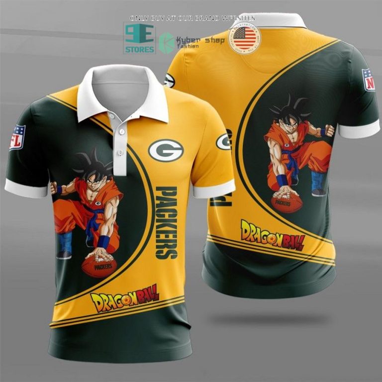 dragon ball son goku green bay packers yellow green 3d shirt hoodie 1 80920