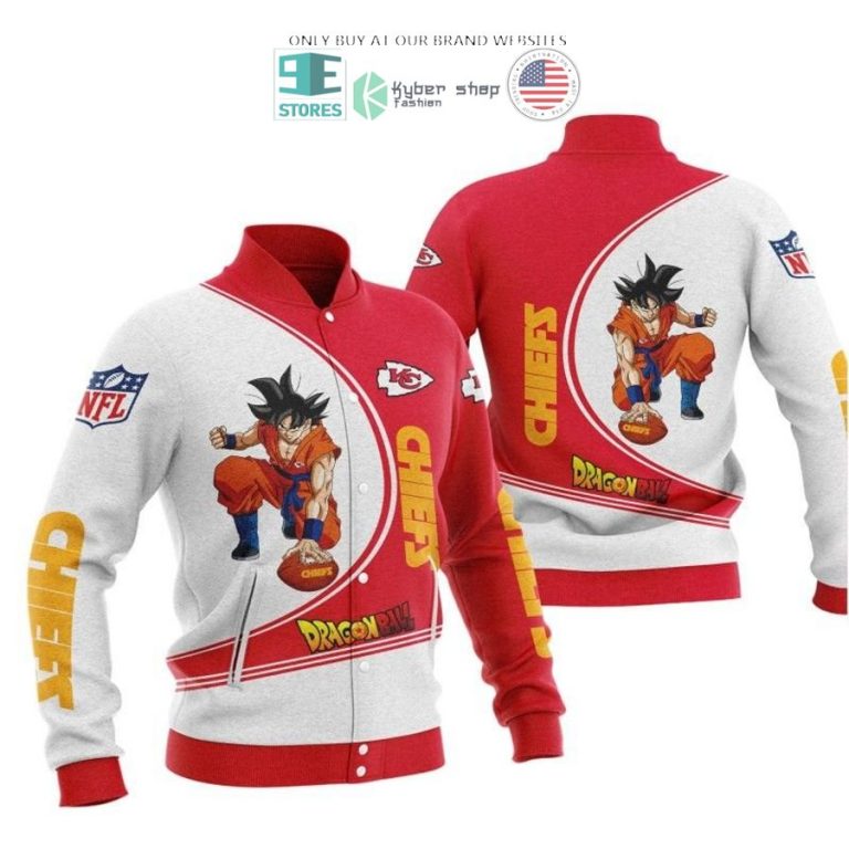 dragon ball son goku kansas city chiefs white red 3d shirt hoodie 3 59713