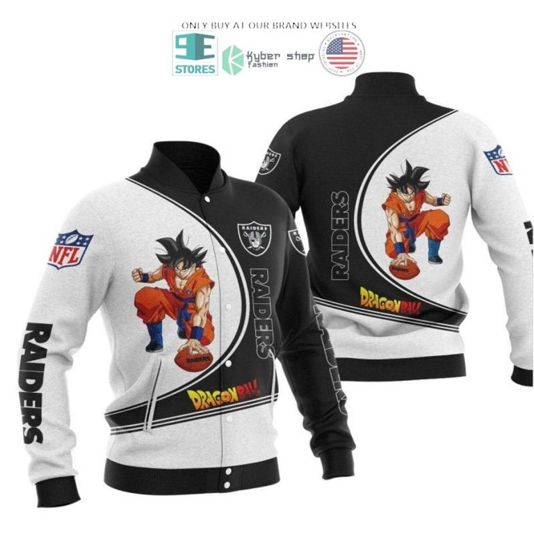 dragon ball son goku oakland raiders white black 3d shirt hoodie 3 89100