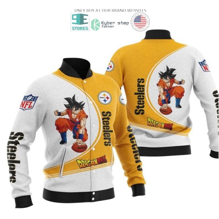 dragon ball son goku pittsburgh steelers white yellow 3d shirt hoodie 3 75052