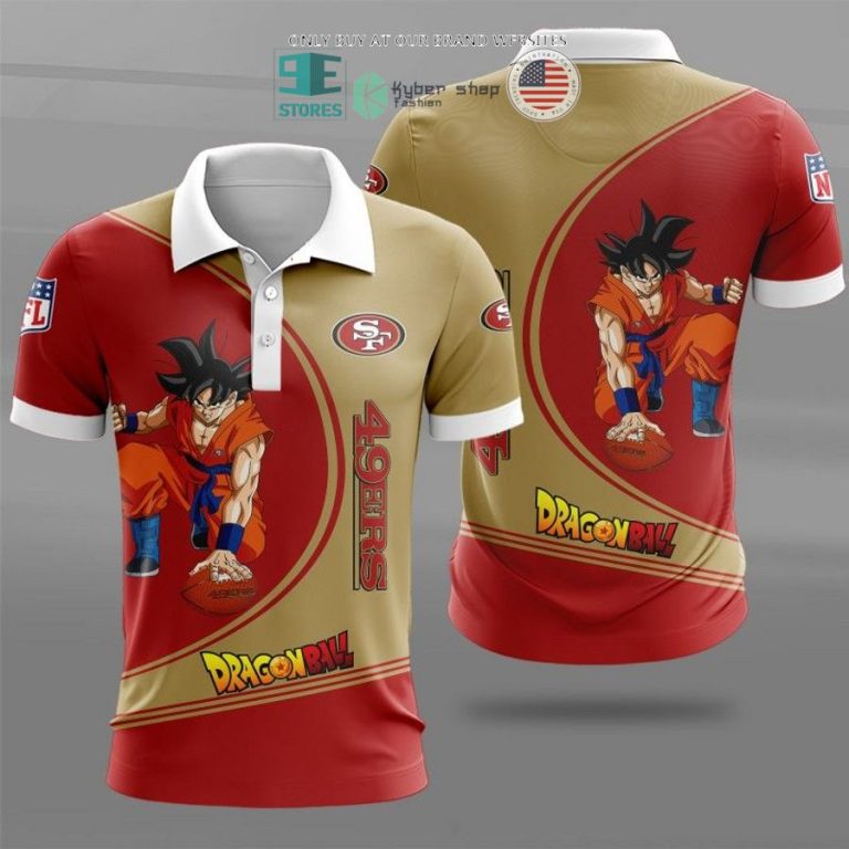 dragon ball son goku san francisco 49ers red brown 3d shirt hoodie 1 45017