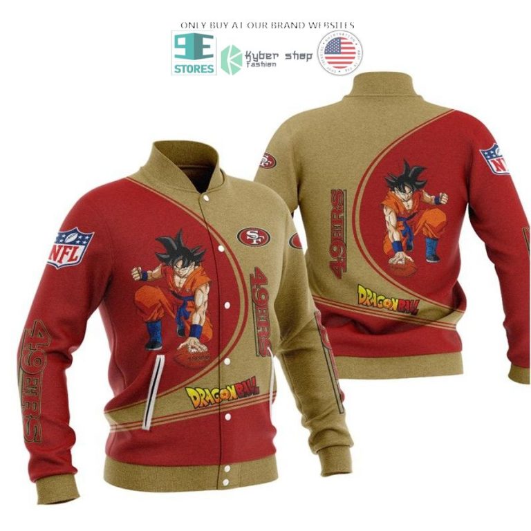 dragon ball son goku san francisco 49ers red brown 3d shirt hoodie 3 26307