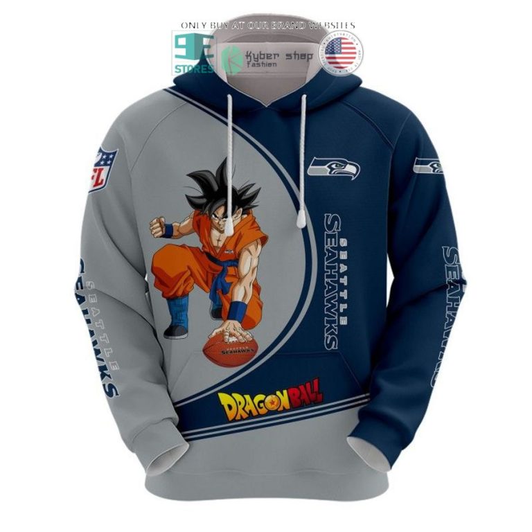 dragon ball son goku seattle seahawks grey blue 3d shirt hoodie 2 99641