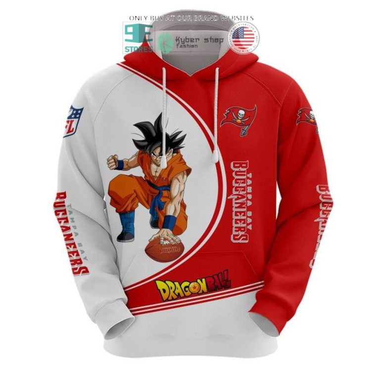 dragon ball son goku tampa bay buccaneers white red 3d shirt hoodie 2 99629