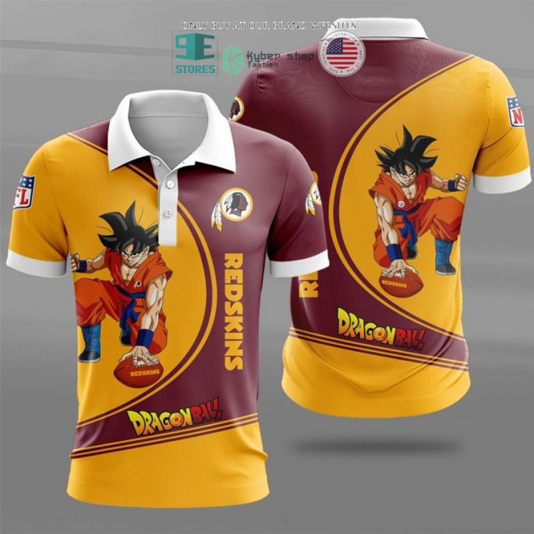 dragon ball son goku washington redskins yellow red 3d shirt hoodie 1 88962