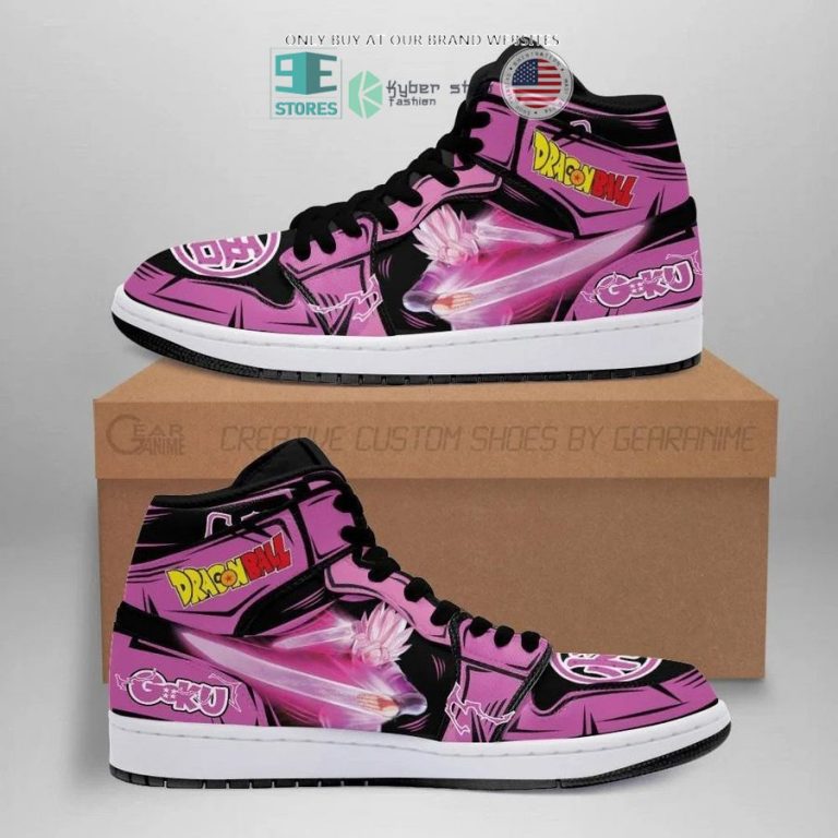 dragon ball z son goku pink air jordan high top shoes 3 65925