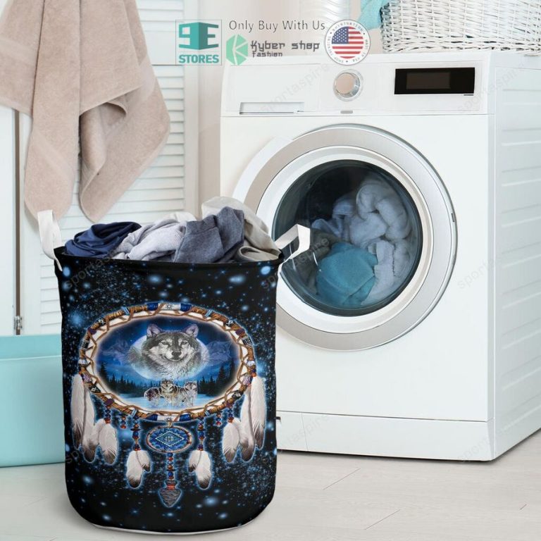 dreamcatcher wolf 3d laundry basket 3 43005