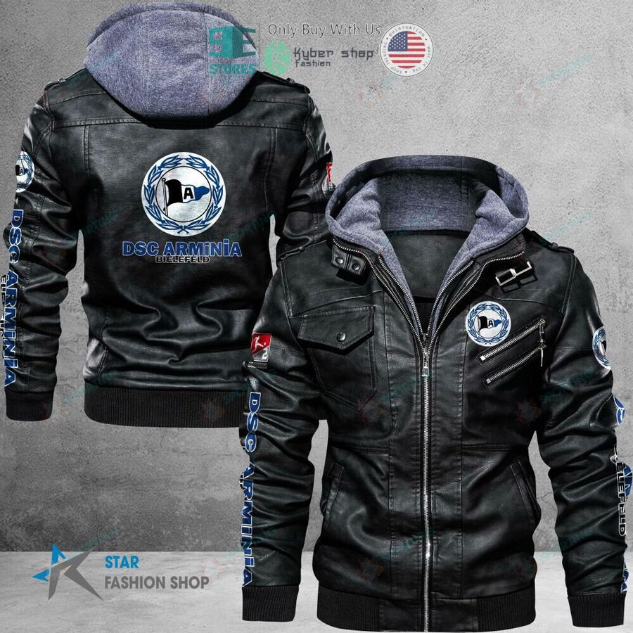 dsc arminia bielefeld logo leather jacket 1 56926