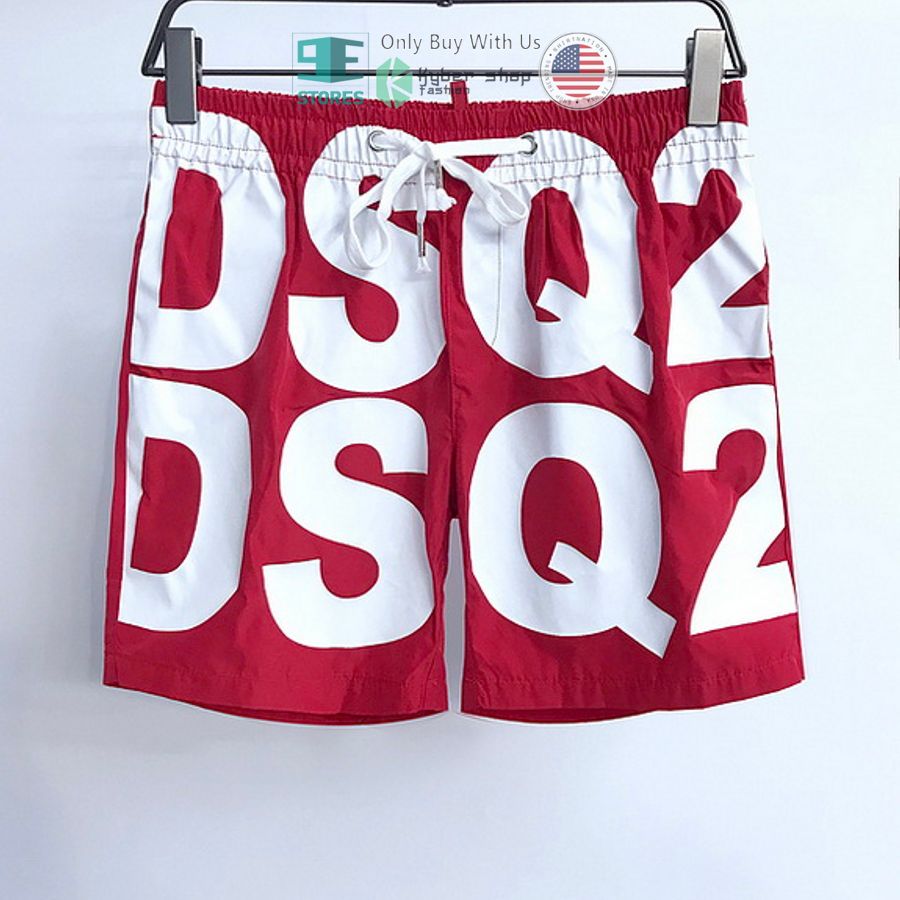 dsquared red white shorts 1 56837