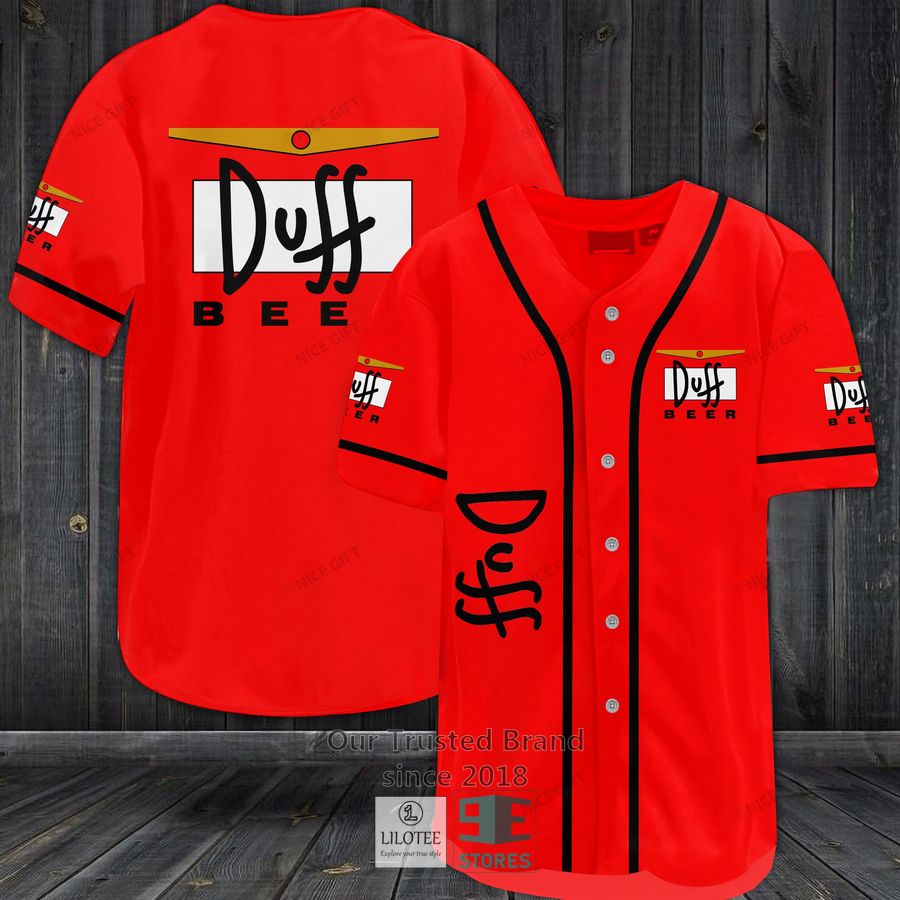 duff beer baseball jersey 1 97871