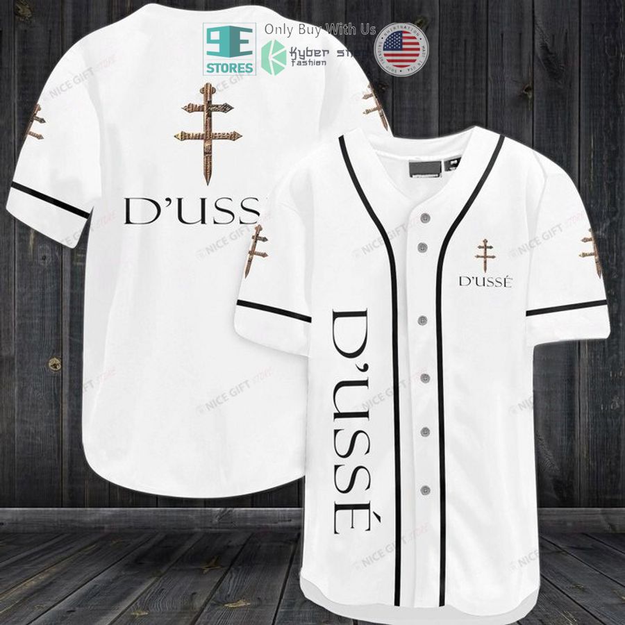 dusse logo white baseball jersey 1 76618