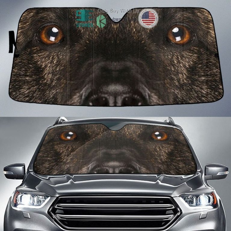 dutch shepherd dog eyes car sun shade 1 25883