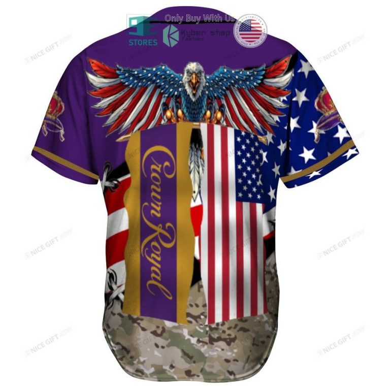 eagle united states flag crown royal camo baseball jersey 3 4924