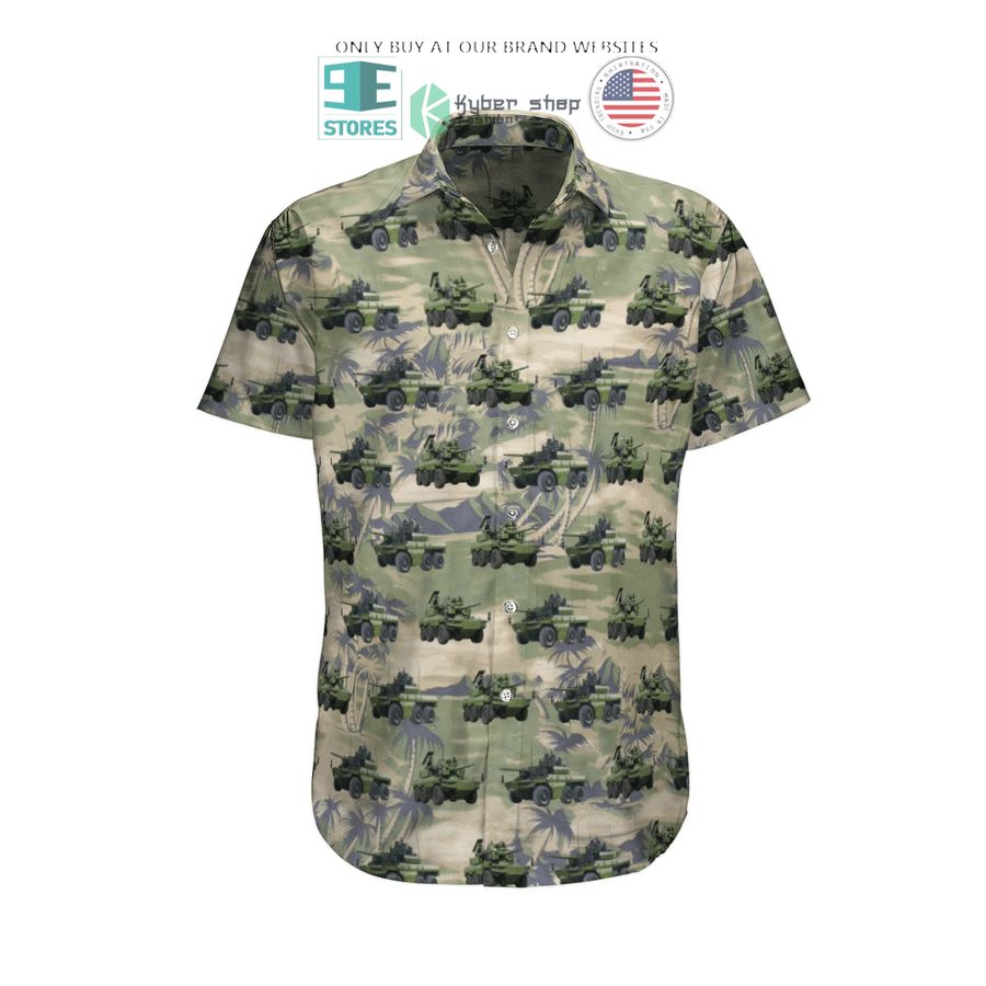 ebrc jaguar french army green hawaiian shirt shorts 2 46339