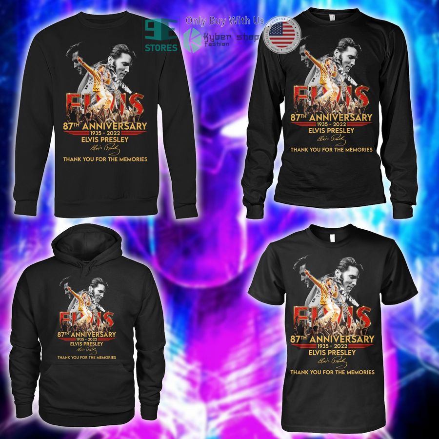 elvis presley 87th anniversary thank you for the memories shirt hoodie 2 16112