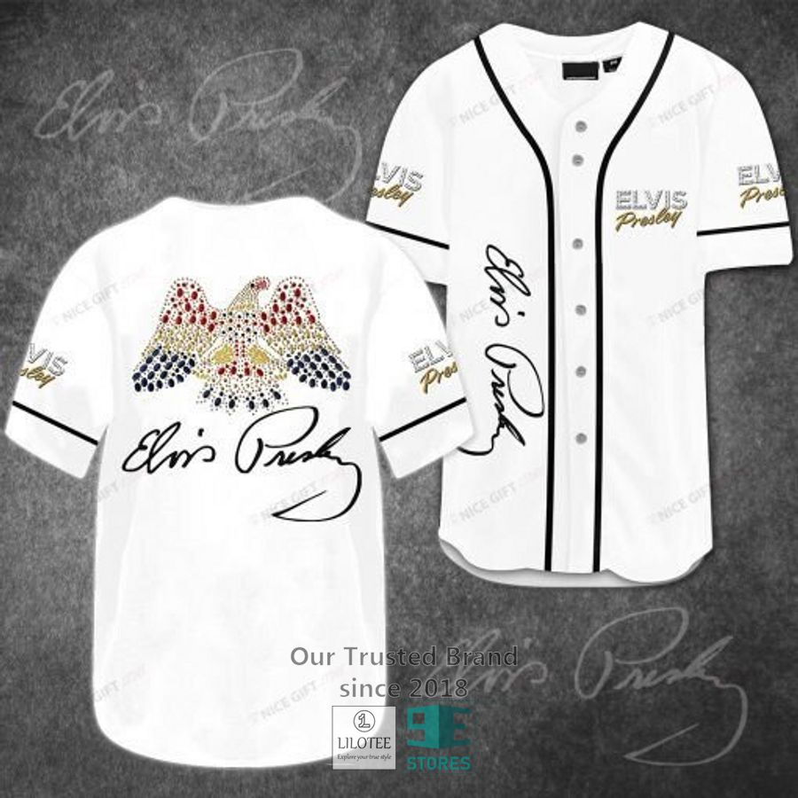 elvis presley bird white baseball jersey 1 23068