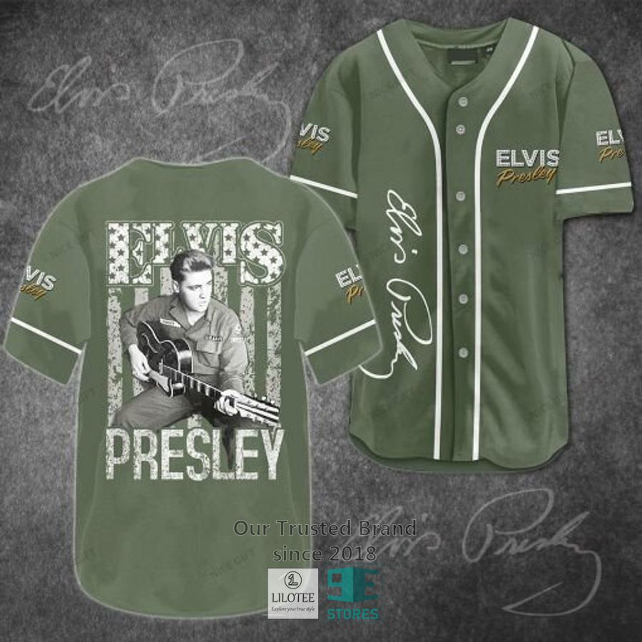 elvis presley green baseball jersey 1 85541