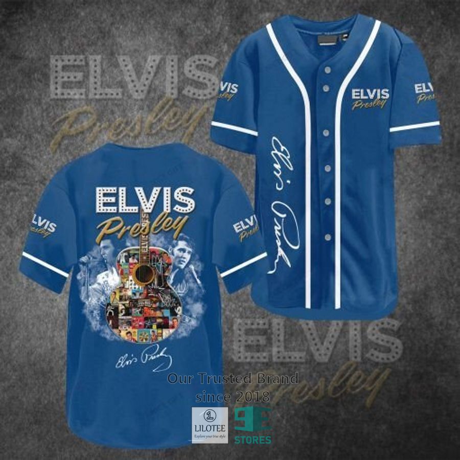 elvis presley guitar blue baseball jersey 1 35423