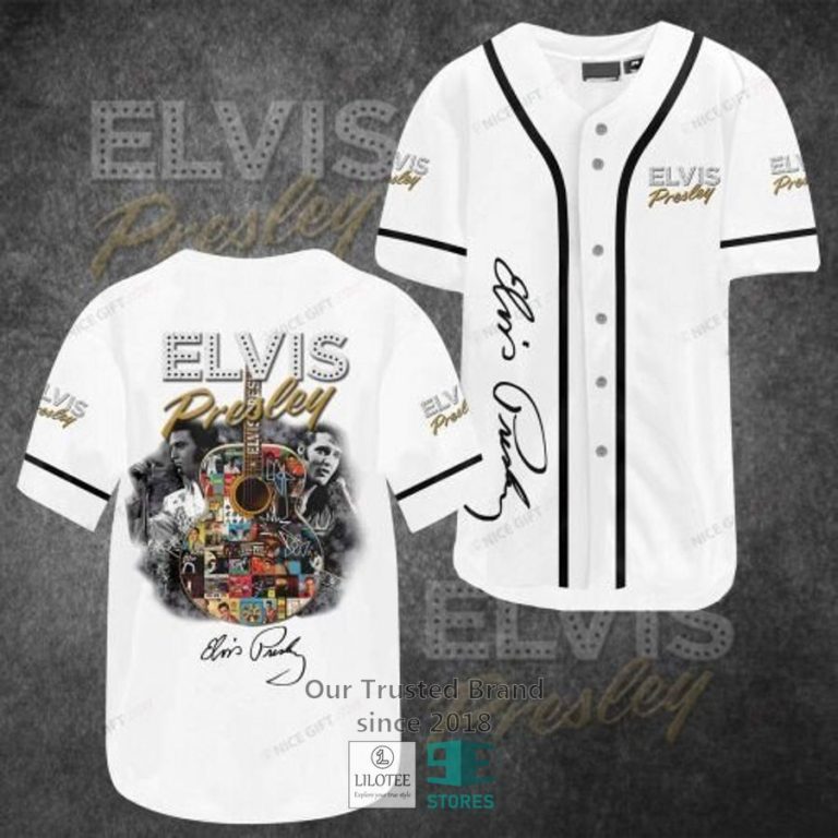 elvis presley white baseball jersey 1 56702