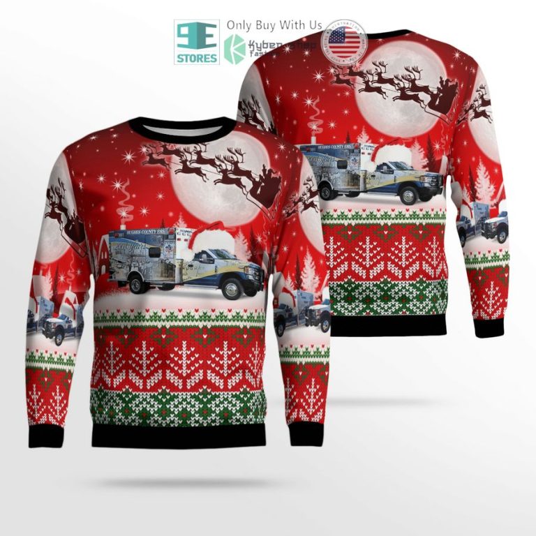 emergency medical service sleigh christmas sweater sweatshirt 1 24821