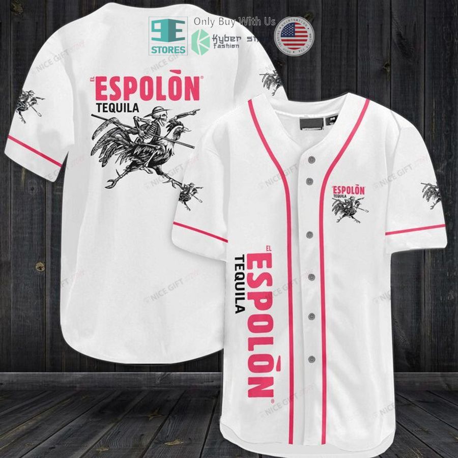 espolon tequila white baseball jersey 1 46685