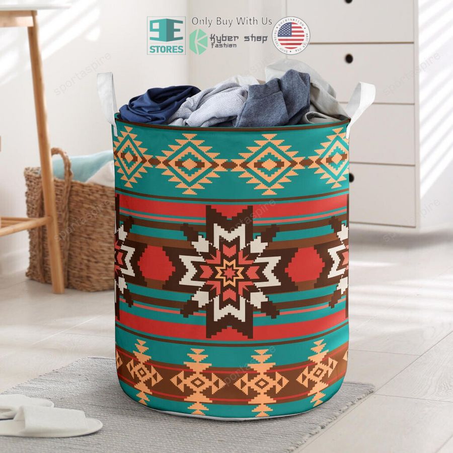 ethnic ornament seamless laundry basket 1 76331