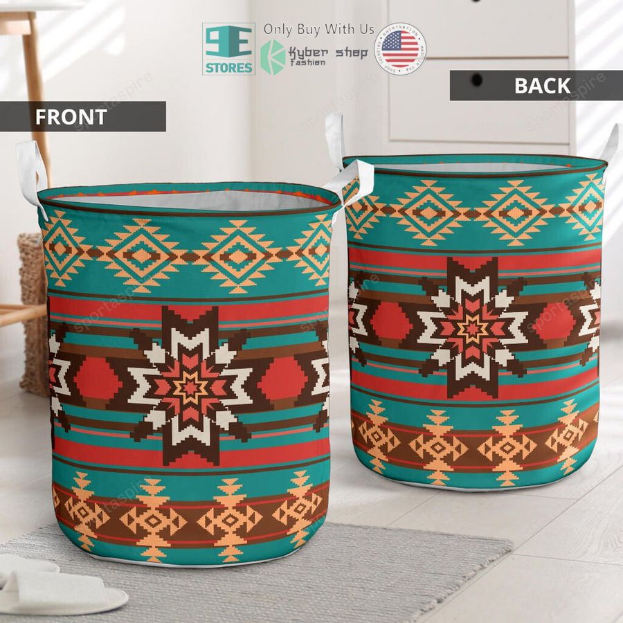 ethnic ornament seamless laundry basket 2 58833