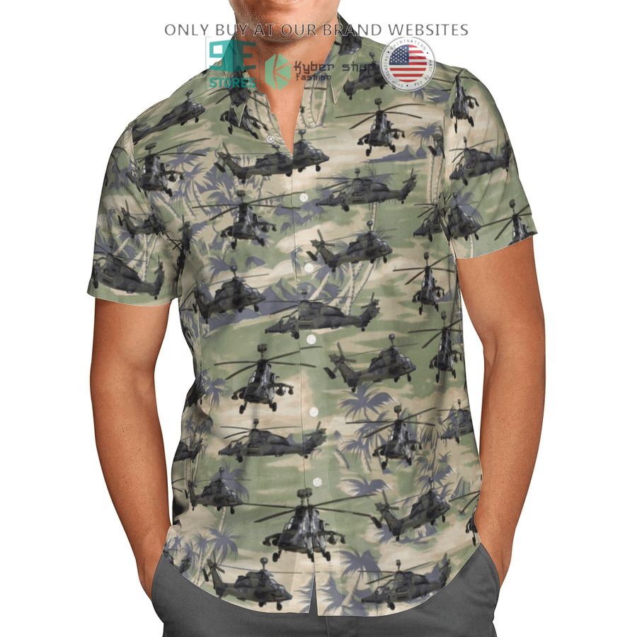 eurocopter tiger germany green hawaiian shirt shorts 1 45947