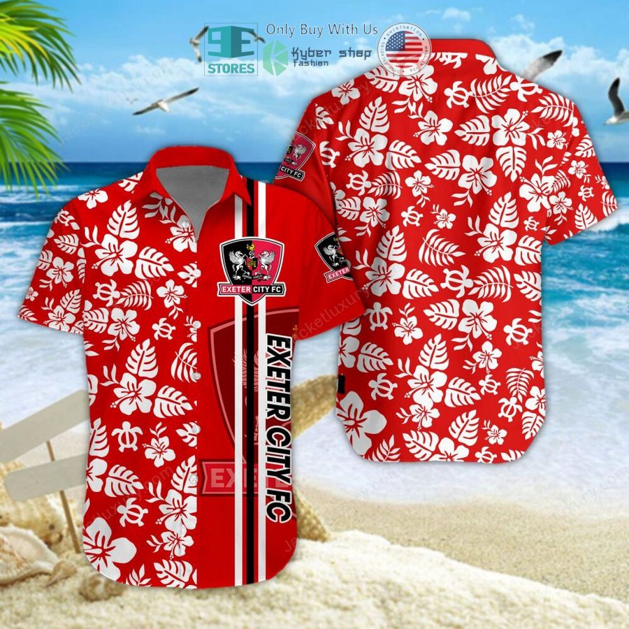 exeter city red hawaiian shirt shorts 1 76176
