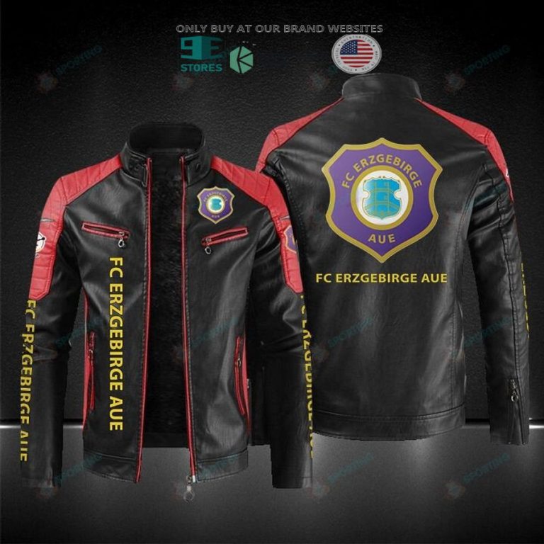 fc erzgebirge aue block leather jacket 3 9674