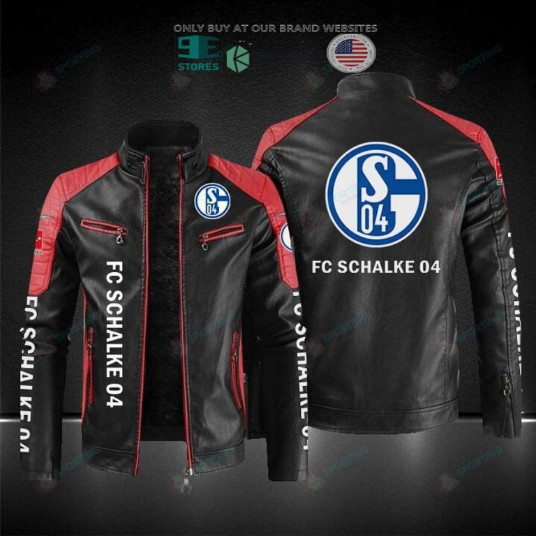 fc schalke 04 block leather jacket 3 91287