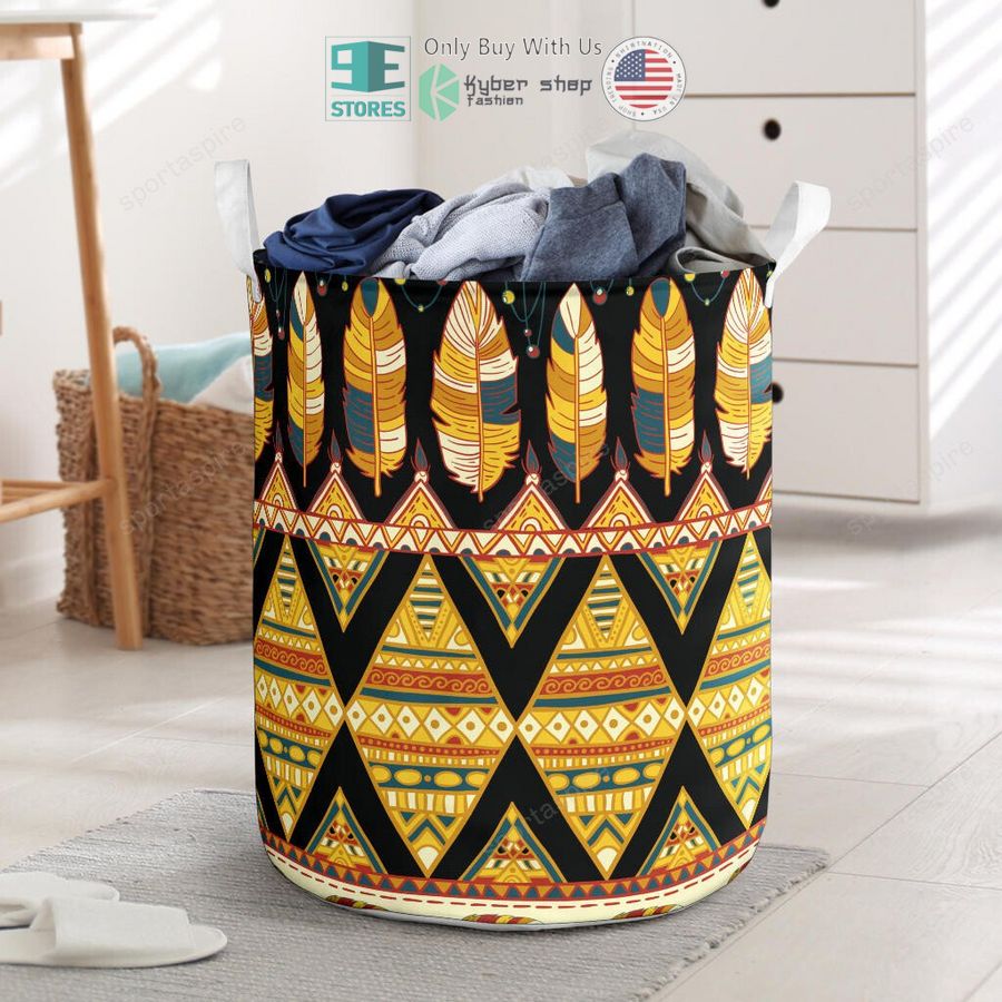 feather yellow native laundry basket 1 56305