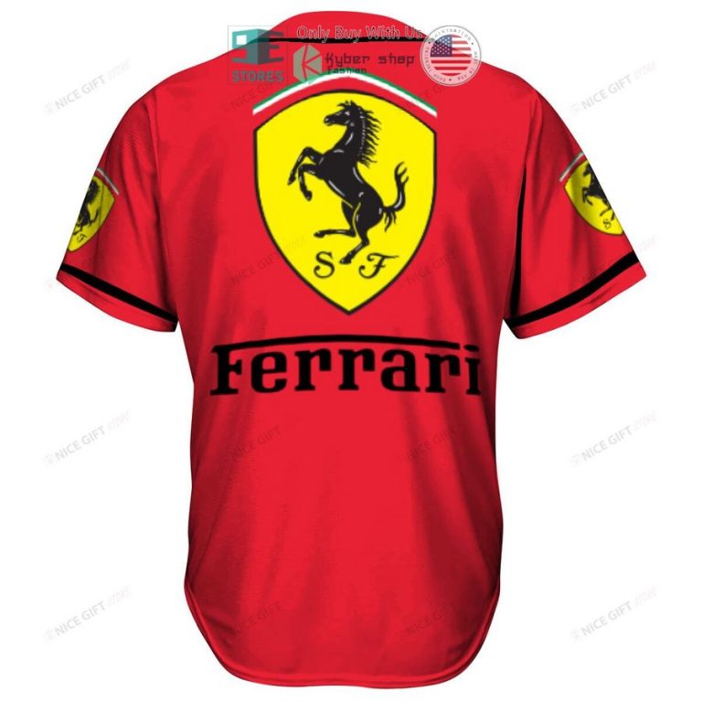 ferrari red baseball jersey 3 55655