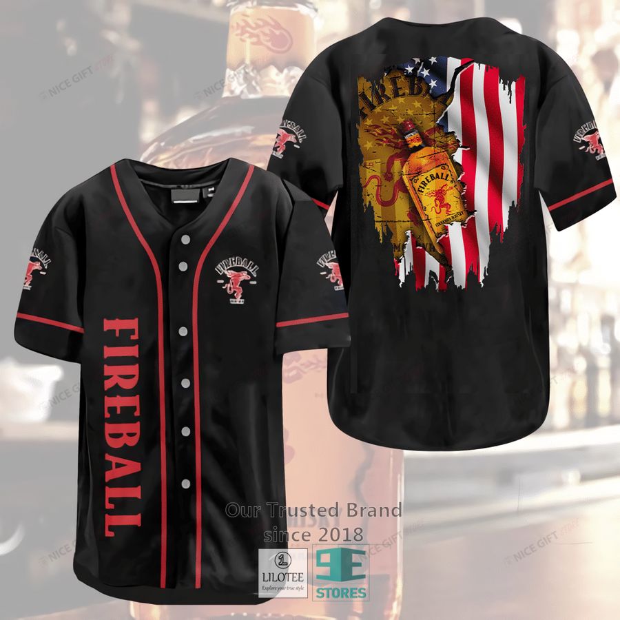 fireball cinnamon whisky baseball jersey 1 90263